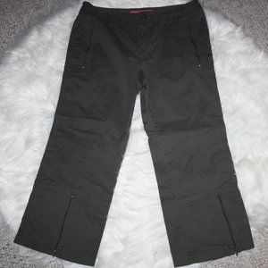 Thalia Sodi Capris Stretch Olive Green Size 7/8